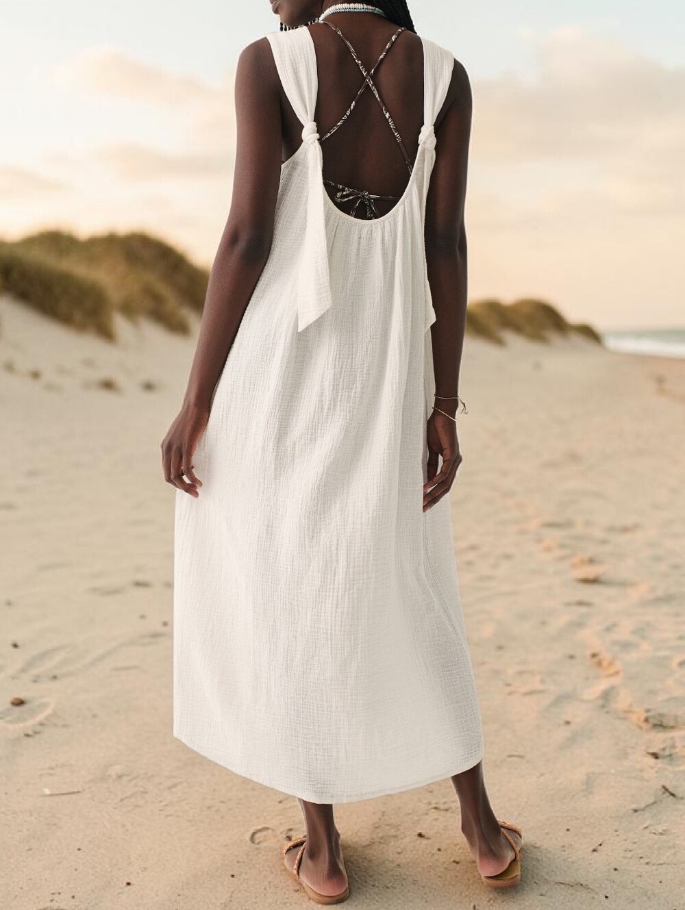 NWT FAHERTY Sintra Cove Dream Organic Cotton Gauze Dress Cover Up White - Picture 15 of 15